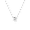 Anillo Transfronterizo Amazon Nuevo Producto Cuadrado Cristal Zircón Incrustado Anillo para Cara Estrecha 14k Anillo para Cara Ancha Collar Versátil con Doble Colgante