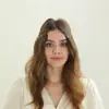 Joyería Transfronteriza Europea y Americana, Cadena para el Cabello Elegante y Lujosa con Borlas de Moda, Colgante de Circonita Sencillo y Moderno, Adorno para el Cabello de Novia para Mujeres