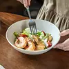 Cuencos Cerámicos Creativos de Bloques de Color para Uso Doméstico, Cuencos para Ensalada, Vajilla, Cuencos Grandes Irregulares de Alta Gama, Cuencos para Sopa, Cuencos para Fideos, Cuencos al por Mayor