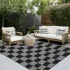 Comercio Exterior Exportación Tubo de PP Tira Tejida Geométrica Rayada Alfombrilla para Patio RV, Lavable de Secado Rápido Ecológica Alfombrilla Exterior para Padres e Hijos