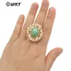 MPR071 anillo grande exagerado de perla artificial de piedra preciosa de color natural clásico se puede usar como anillo de fiesta Joyería