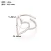 Anillo mínimo de pedido europeo y americano retro ancho plisado de acero de titanio oro de 18k personalizado de acero inoxidable en forma de corazón
