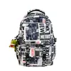 Mochila Graffiti Camuflado com Letras Estilo Verão 2026 Unissex para Alunos do Ensino Fundamental, Médio e Universitário Bolsa para Computador e Livros