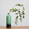 Planta de Simulação Mori Galho de Fruta Silvestre Framboesa Videira com Frutas Penduradas Flor Artificial Fruta Vermelha Fruta da Sorte Cenário Layout Flor Decorativa