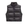 Para Comércio Exterior Transfronteiriço Europeu e Americano Roupas Femininas Aliexpress Mais Vendidas de Inverno Simples Versátil Duas Cores Gola Alta Colete de Algodão