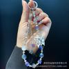 Cadena para teléfono móvil cristal creativo aleación elemento mariposa colgante para teléfono móvil llavero para coche cadena colgante cuerda para cadena de funda de teléfono móvil al por mayor