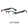 Nuevas gafas de lectura anti-luz azul retro transfronterizas para hombres, moda europea y americana, remaches, patas de resorte, gafas de lectura de alta definición para mujeres