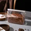 Saco de embalagem para pão de forma totalmente transparente com arame de borda enrolada, saco auto-selante para torradas, saco de selagem para alimentos croissant mochi