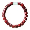 Madera de Rosa de Hoja Pequeña Africana Sándalo Rojo Cuentas de Barril Pulsera de Cuentas Budista de Círculo Único DIY, Luminoso, Estilo Ascendente Constante, Cuentas de Estilo Antiguo para Juego Cultural