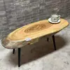 Mesa de Té de Madera de Alcanfor Talla de Raíz Madera Maciza Mesa de Café Pequeña Estilo Shaji B&B Sala de Estar Ventana Saliente Tatami Mesa Pequeña
