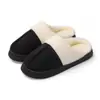 Nuevas zapatillas de algodón de suela gruesa para invierno para mujer, antideslizantes, transpirables, cálidas, zapatillas peludas para el hogar, botas de nieve, zapatos de algodón