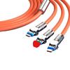 Cable de Datos Uno a Tres de Carga Súper Rápida de 120W Giratorio 6A Adecuado para Android Apple Huawei Cable de Carga Rápida Tipo C