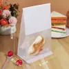 Bolsa de Embalaje para Pan Tostado con Cierre Auto-Sellante con Borde de Alambre, Ventana Transparente, Bolsa Selladora de Grado Alimenticio para Pan de Molde Rebanado, Croissant, Mochi