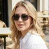Nuevas Gafas de Sol Europeas y Americanas Sin Marco con Corte de Borde para Conducir, Gafas de Sol de Moda para Hombres, Gafas de Sol Anti-UV