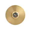 Brújula de Latón Cobre Pieza de Mano Sólida Disco de Ocho Trigramas Auspicioso Tai Chi Giratorio Portátil Giroscopio de Punta de Dedo Adorno Feng Shui