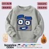 Ropa de bloques de construcción digitales Numberblocks para niños, suéter de manga larga con forro polar, top infantil de dibujos animados, moderno otoño e invierno
