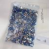 1440 Piezas de Joyería de Diamantes Planos para Uñas, Lujo Ligero, Elegantes Diamantes Azules para Uñas en Forma de Ojo de Caballo Torcido Mini Grandes y Pequeños