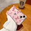 Precio Especial Producto Nuevo Funda para Teléfono Móvil Flor de Lazo Rosa Transparente Suave Adecuada para Iphone17/18Pro Modelo Delgado y Ligero