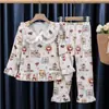 Pijama para Niñas Primavera y Otoño Manga Larga Algodón Nube Princesa Niñas Nuevo Estilo Verano 2025 Ropa de Casa Leche