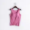 Camiseta deportiva modal transfronteriza para mujer, con tirantes anchos, sin varillas y con copas incorporadas, adecuada para yoga, fitness y como prenda interior.