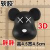 Sapatos de caverna flor desenho animado fivela decorativa borracha macia DIY urso violento urso preto e branco remendo decorativo semi-tridimensional geladeira