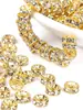 Chapado en oro oro 18K recubierto de oro color que retiene anillo de diamante microincrustado circón DIY pulsera collar espaciador rueda espaciadora cuentas