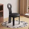 Silla Antigua Francesa Estilo Wabi-sabi Silla para Mesa de Comedor Madera Maciza Silla de Comedor Diseñador del Hogar Mermaid Key Respaldo de Maquillaje