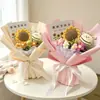 Regalo para el Día del Maestro: Ramo de Girasoles de Lana Tejido a Mano, Producto Terminado, para Jardín de Infancia, para Maestras