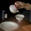 Tetera de Cerámica Roja de Arcilla Pintada a Mano de Zorro de Nueve Colas, Estilo Japonés con Asa Lateral, Juego de Té Kung Fu para Uso Doméstico con Filtro de Agujero de Bola, Taza de Té