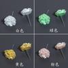 Pendientes de resina de rosa tridimensional fresca estilo Mori de niña dulce pendientes de flores franceses retro de alta calidad