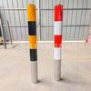 Columnas elásticas de PU, Postes de advertencia sensibles a la luz para aceras, Columnas de aislamiento de plástico, Columnas reflectantes anti-colisión de tubo de acero inoxidable