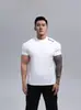 Nova Camiseta de Gola Redonda Plus Size de Verão Shell Macio Clone Algodão Caimento Manga Curta Antirrugas Secagem Rápida Respirável Fitness Masculino
