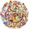 50 Folhas/Pacote, Apenas com Links de Código de Produto, Compra Direta Transfronteiriça, Em Estoque Atacado Adesivos DIY para Mala e Caderno