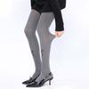 Leggings Grises Otoño e Invierno Estilo Lolita Japonés Medias con Estampado de Lazo Calcetines Térmicos para Mujer