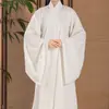 Cárdigan de Ropa Forrada Hecho en Ming Pijama Ropa Han Bata de Cuello Redondo Hecha en Ming con Estilo de Respaldo Dama del Palacio Blanco Traje Antiguo de Drama