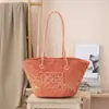 Bolsa Tote Grande Estilo Francês Luojia para Mulheres, Adequada para Férias, Compras, Uso Casual, Bolsa de Ombro, Material Semelhante ao Papel, Novo Modelo 2023