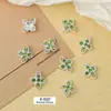 Celebridade da Internet Zhen Huan Armadura Buccellari Forma de Trevo Liga Cortada Luxo Zircônia Estilo Xifei Decoração para Nail Art