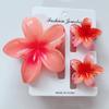 Set de Clips de Flor de Plumeria Más Vendido Transfronterizo Pinza de Pelo de Flor Transfronteriza Moda Femenina Vacaciones Conjunto de Tres Piezas Pinza de Tiburón Accesorios para el Cabello
