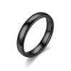 Anillo simple de tablero de luz de 4 mm para hombre, acero titanio brillante, anillo casual versátil de acero inoxidable, anillo liso espejo, suministro de fábrica