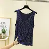 Camisola fina para mujer, top sin mangas de corte holgado para verano, talla grande, se puede usar como capa exterior, camiseta base de encaje