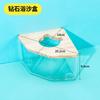 Banheiro para Hamster Banheiro Urso Dourado Suprimentos para banheiro acrílico totalmente transparente vaso sanitário grande banho de uso duplo banho areia para banho urina Bacia