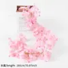 Enredaderas de Cerezo Simuladas Enroscadas Alrededor de Tuberías de Aire Acondicionado, Enredaderas de Flores de Plástico Artificiales, Enredaderas de Flores Decorativas