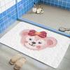 Tapete de Piso de Dibujos Animados para Baño Tapete Absorbente para Pies para Baño Alfombra para Habitación de Cachemira Sintética Engrosada Tapete Antideslizante para Entrada de Casa