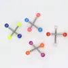 Pircings de Lengua de Polvo de Perla Europeos y Americanos Más Vendidos, Acrílico Color Caramelo Lindo Sexy Chica Caliente Color Mixto Joyería de Piercing Pircings de Lengua