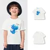 [Mesmo Estilo em Shoppings] Balabala Roupa Infantil para Crianças Camiseta Infantil Tops de Manga Curta para Meninos Algodão Puro Roupa de Verão 2025 Novo Estilo
