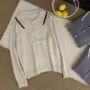 Cárdigan de Punto Estilo Coreano con Solapa y Botones de Corazón para Mujer, Botones de Perla, Abrigo Suéter Versátil