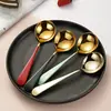Popular Colher de Sopa Coreana 304 Colher de Aço Inoxidável Colher de Café Japonesa e Coreana Colher de Sobremesa Venda Direta de Fábrica Doméstica Colher de Café
