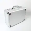 Suministro preferencial de fábrica de caja de aluminio caja de aleación de aluminio blanco plateado caja de herramientas de aluminio portátil caja para equipos de instrumentos