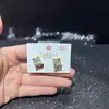 Pendientes de Corazón Geométrico con Circonita Lingshang Design Pinzas para Orejas para Mujer Diseño Original Galvanizado Ecológico Tienda Venta al por Mayor