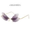 Gafas de sol con alas de libélula transfronterizas 2021 nuevas para mujer pasarela gafas de sol degradadas exageradas gafas de celebridad de Internet